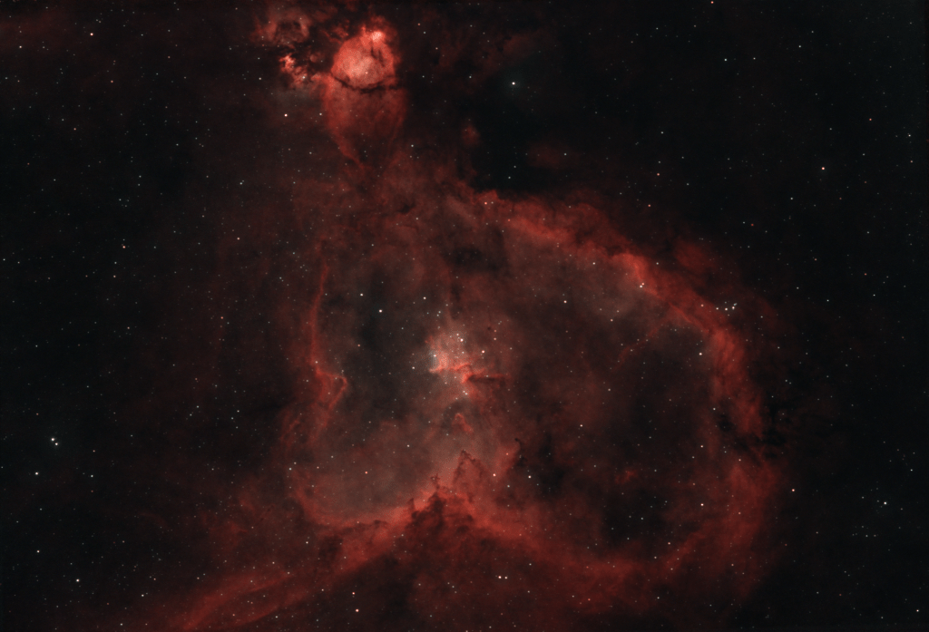 Heart Nebula: Success with L-eNhance Filter & Independent Channel&nbsp;Stretching