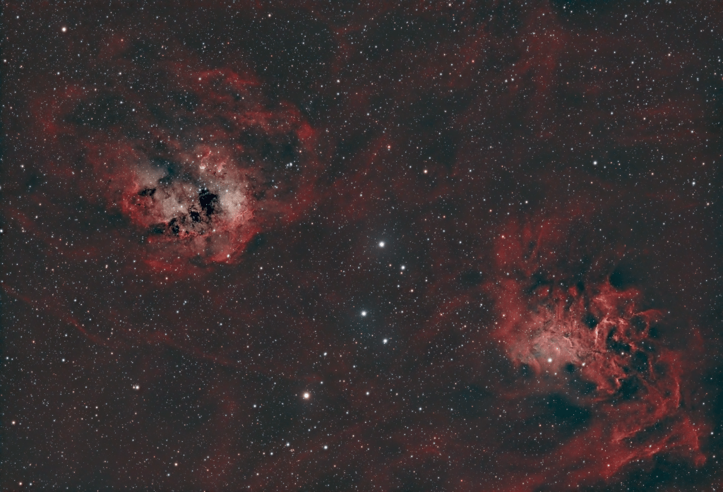 The Tadpole and Flaming Star&nbsp;Nebula